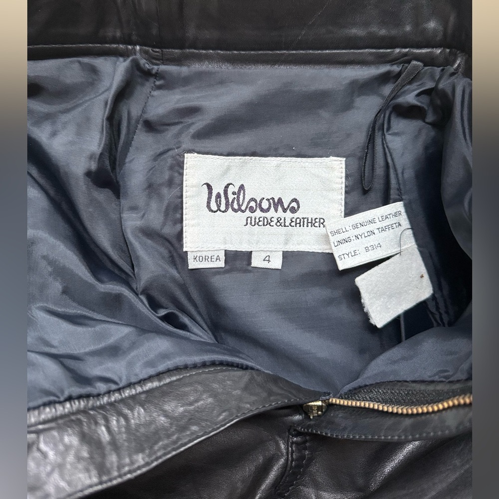 Wilsons Leather Black Straight Leg Leather Pants—runs small - Picture 9 of 13